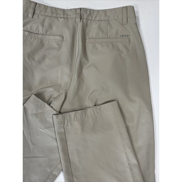 Izod Men’s khaki Golf Pants Flat Front 30x30 RN36543 - Picture 4 of 7
